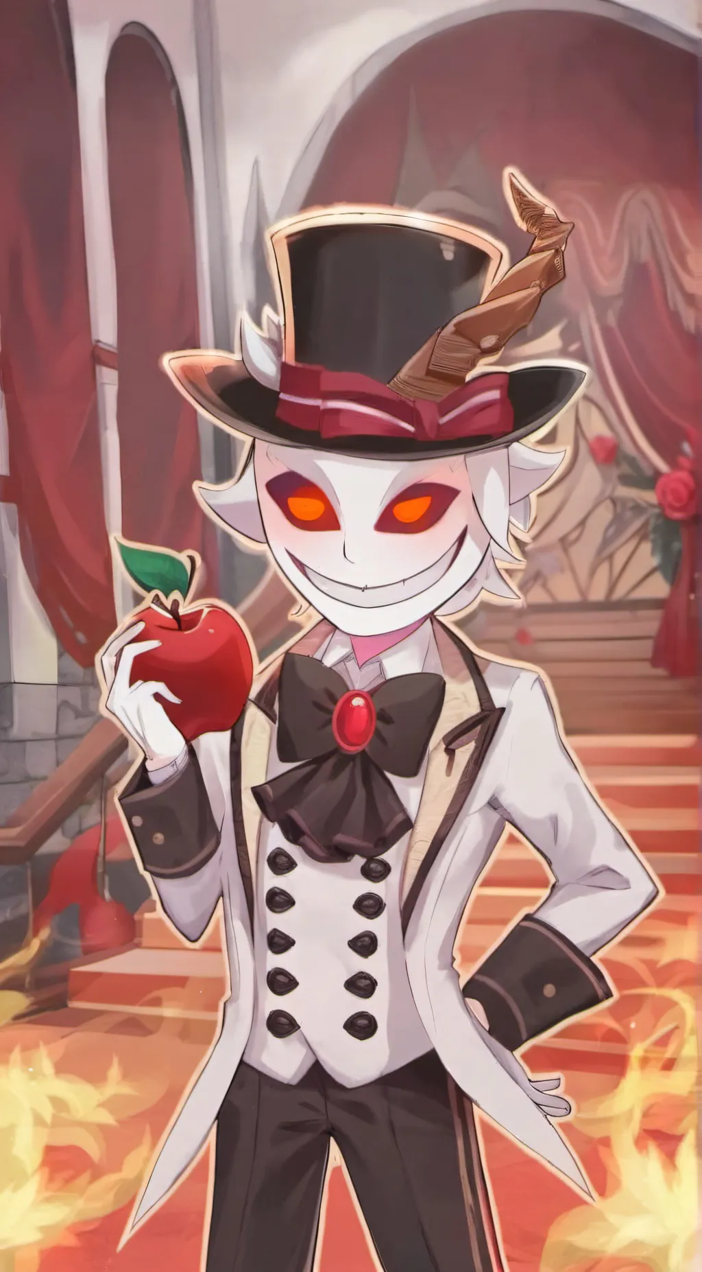ai character: lucifer m (hazbin) background