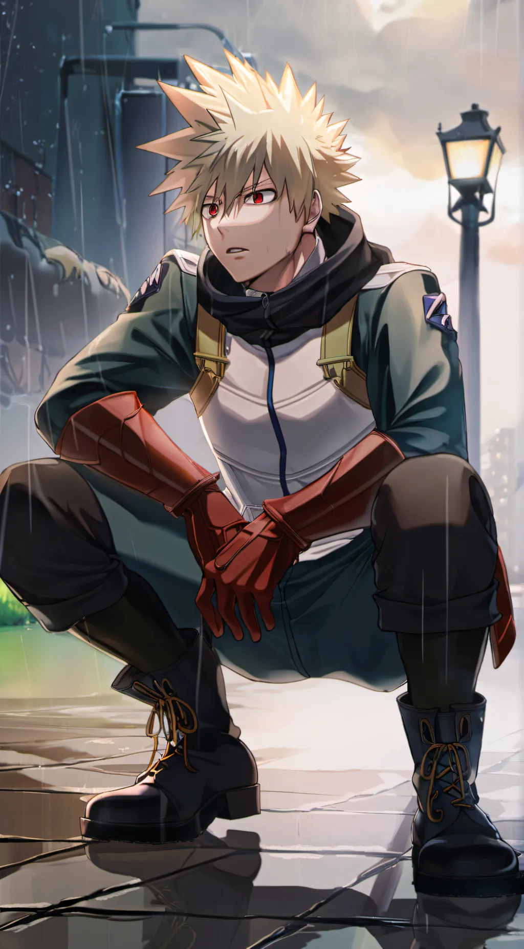 ai character: bakugou katsuki  background