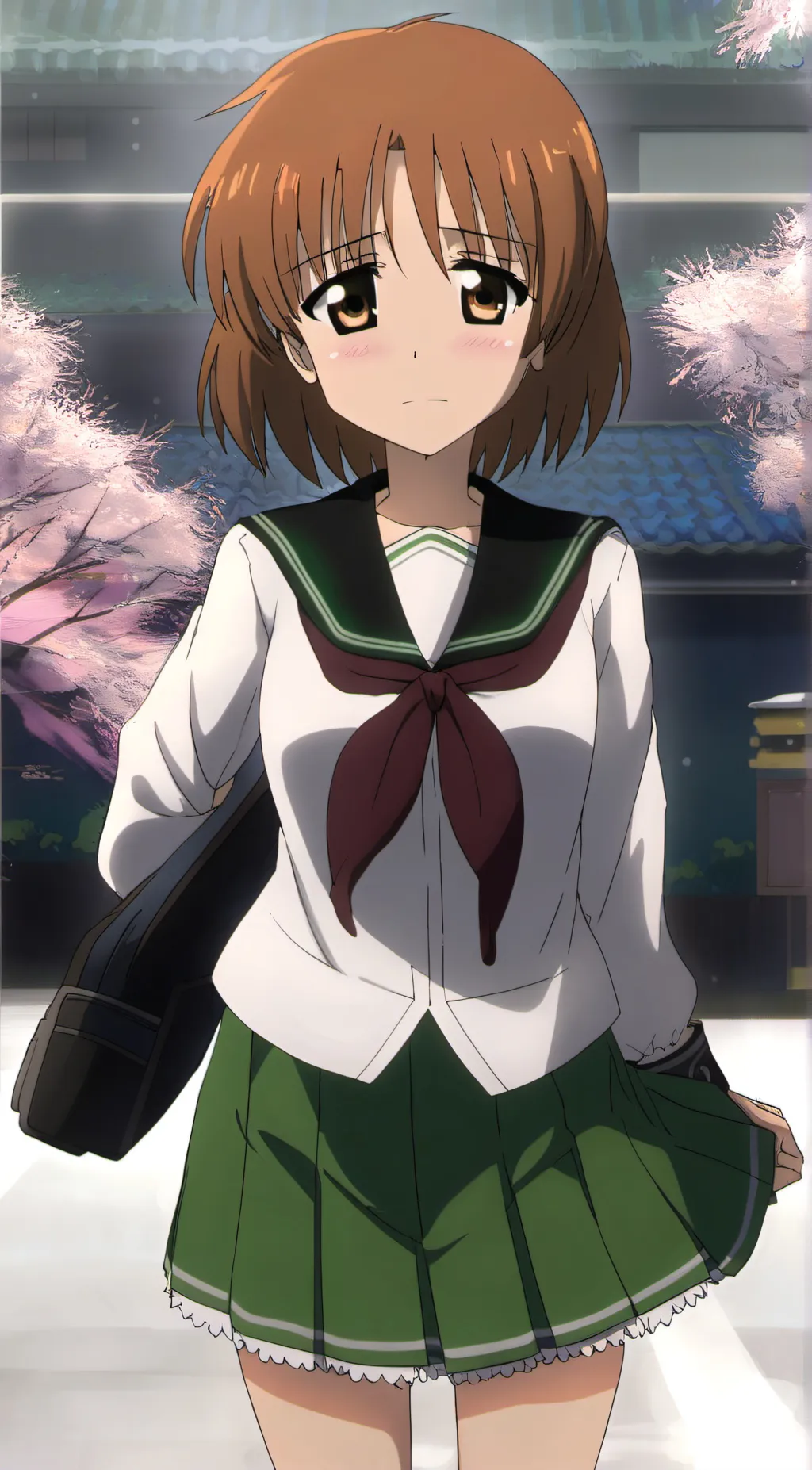 ai character: Miho Nishizumi  background