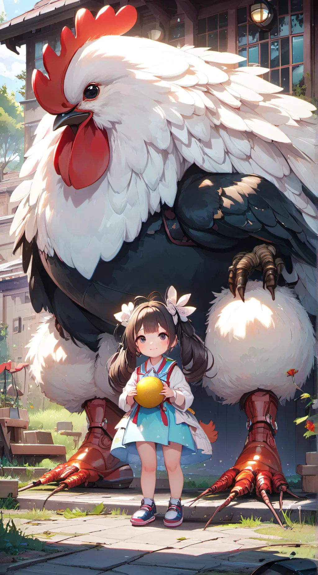 ai character: Fat Chicken background