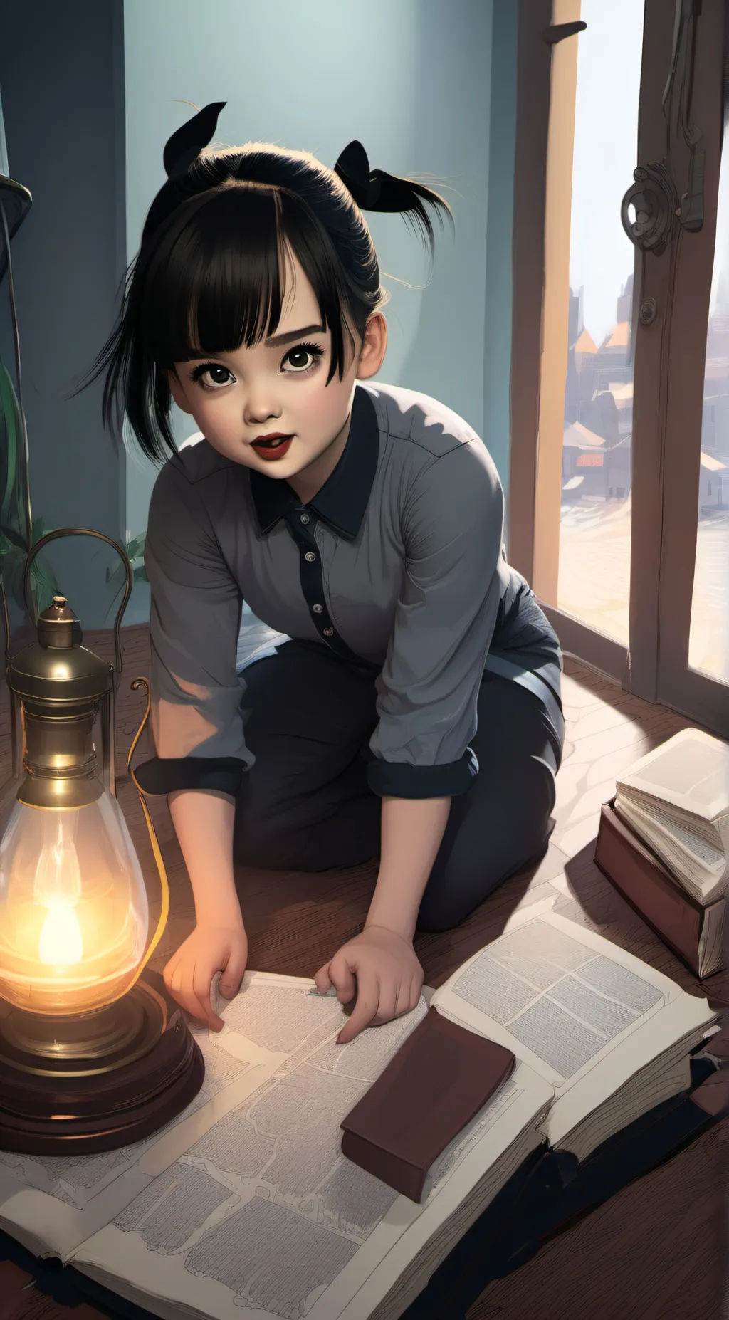 ai character: Tall girl background