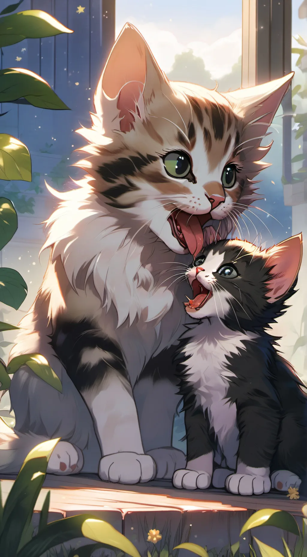 ai character: Ur family of cat background