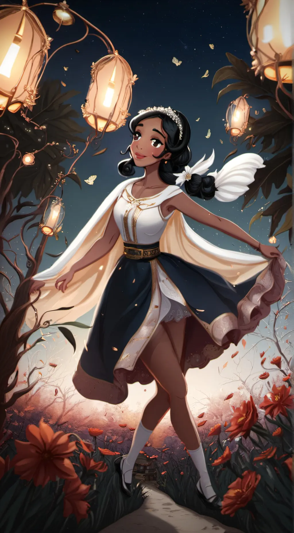 ai character: princess Tiana background