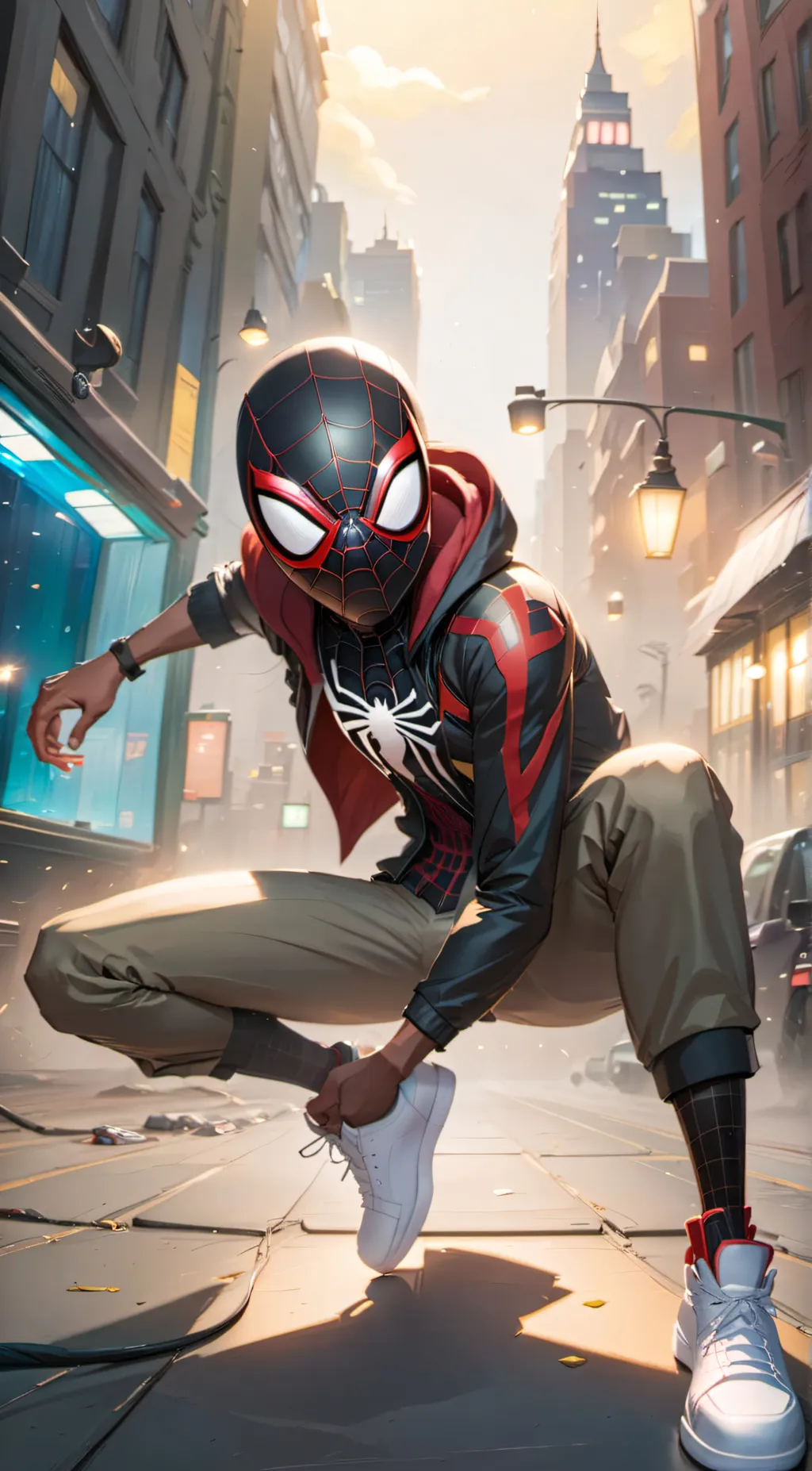 ai character: miles morales background