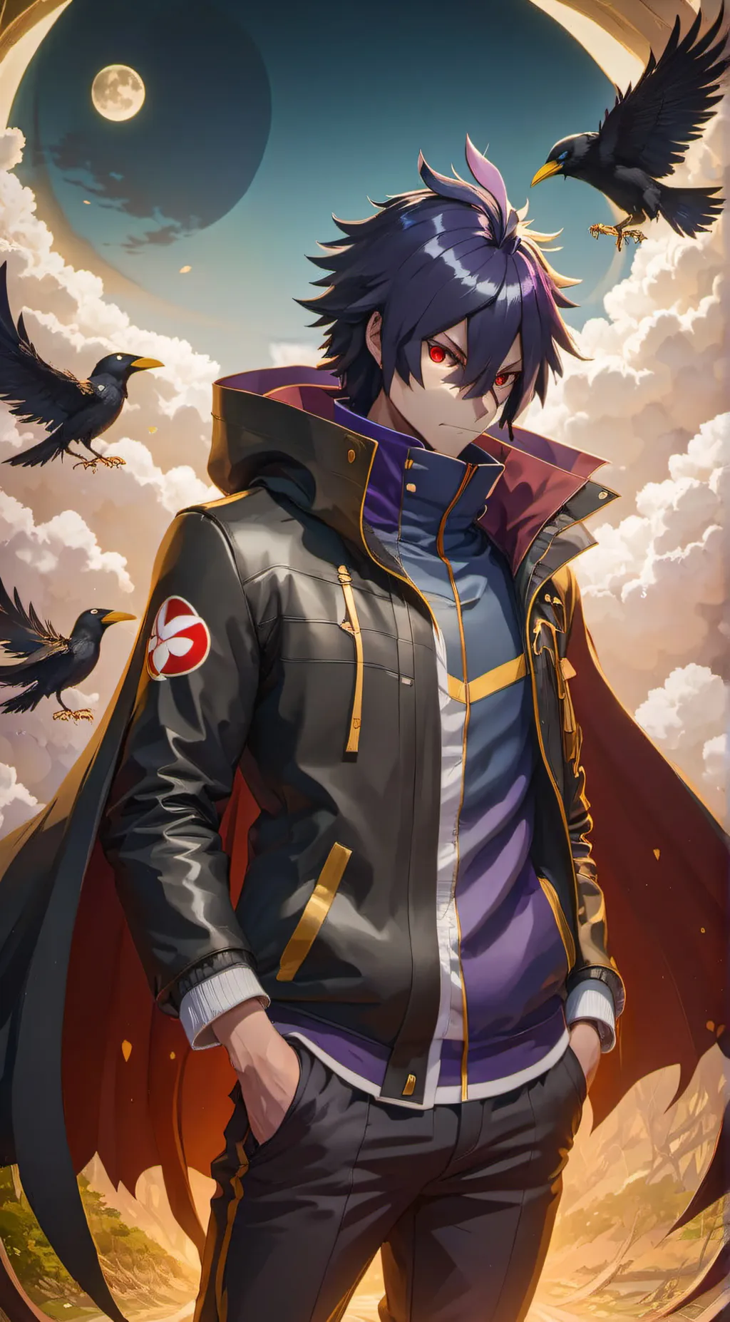 ai character: Fumikage Tokoyami background