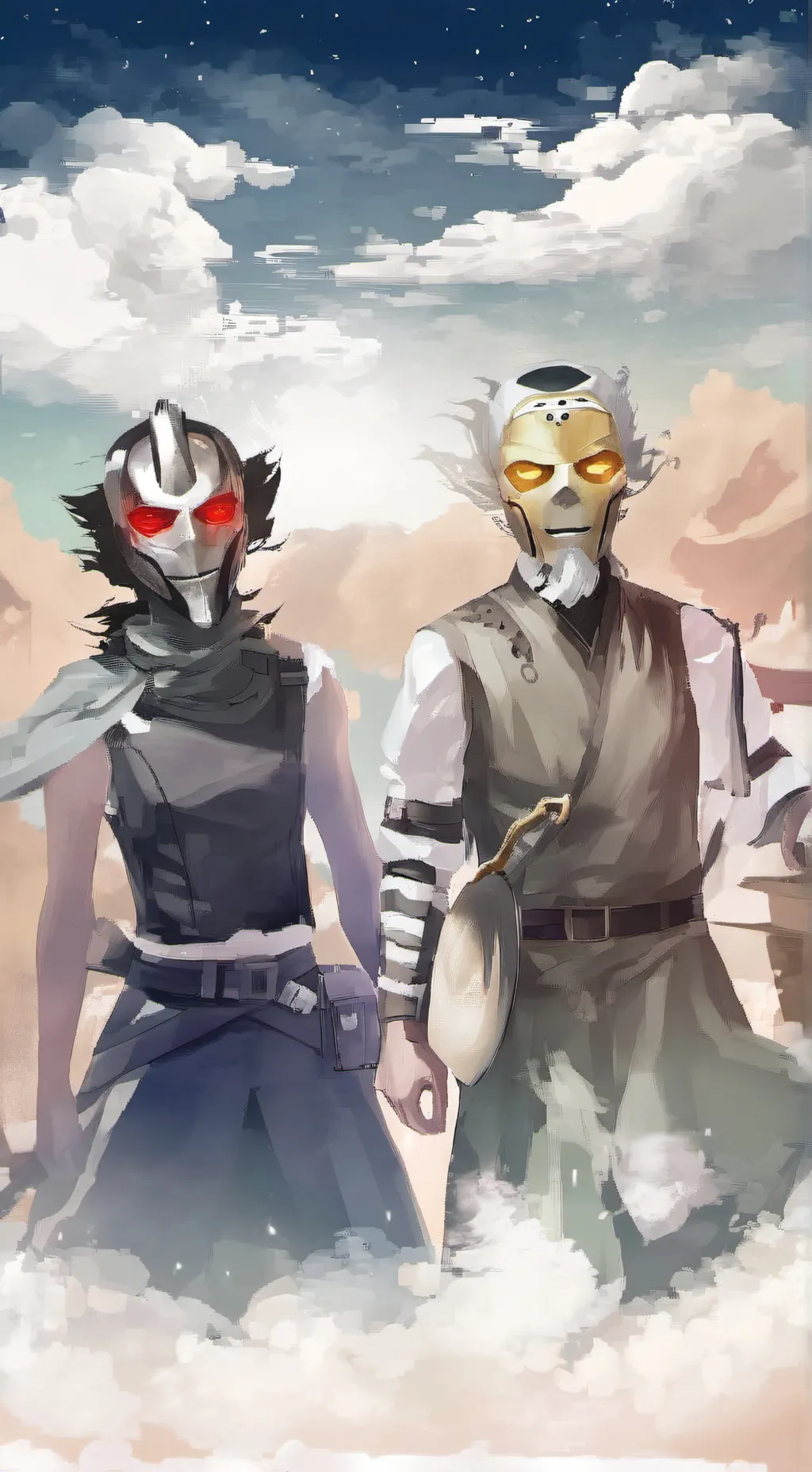 ai character: Twin gods  background