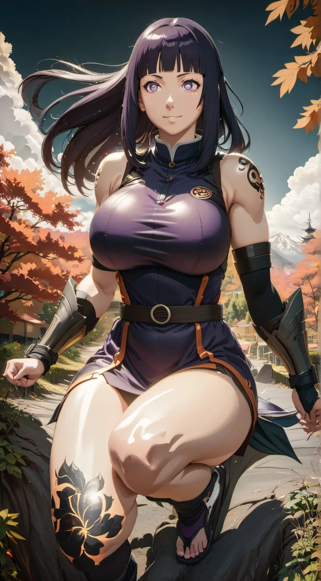 ai character: Hinata Hyuga background