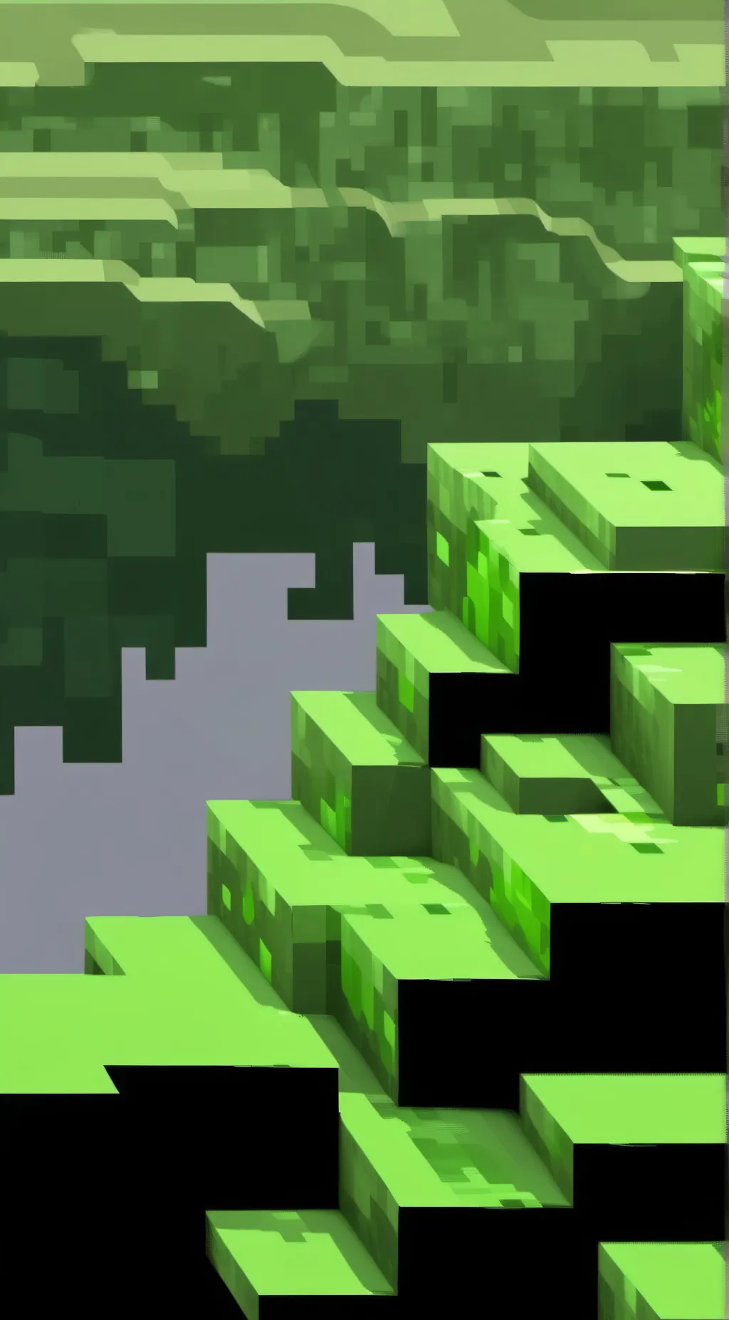 ai character: Minecraft slime  background