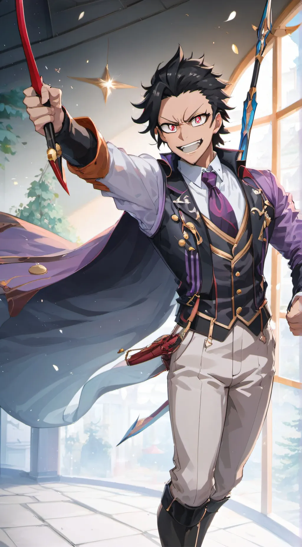ai character: Genya x muichiro  background