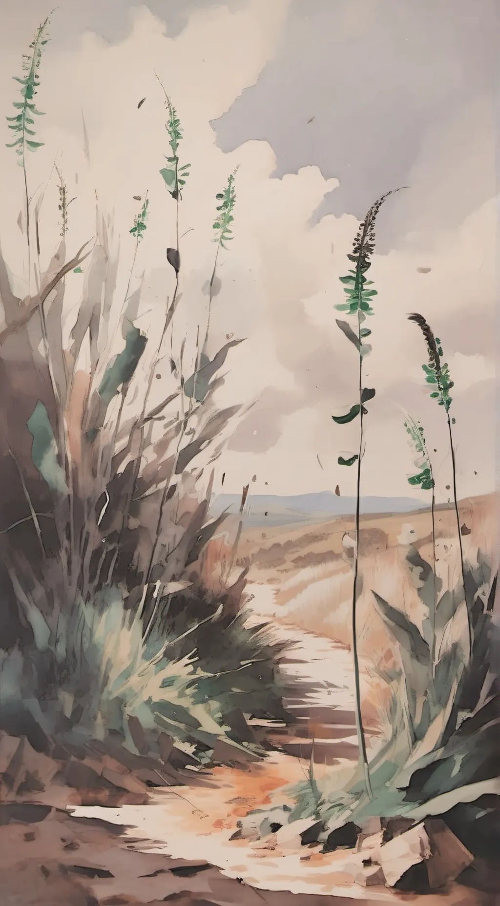 ai character: Grass background