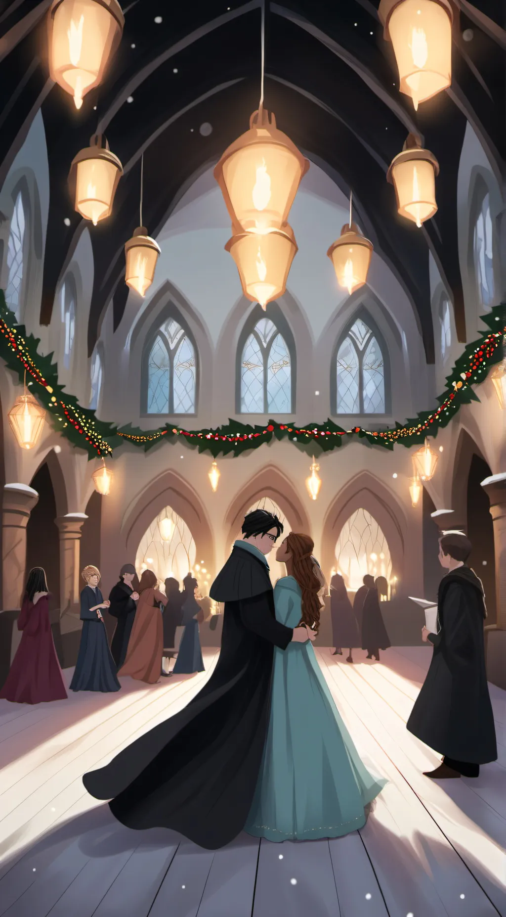 ai character: Hogwarts Dance  background