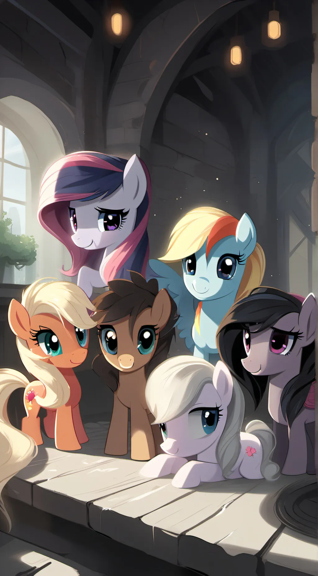ai character: Mane 6 background