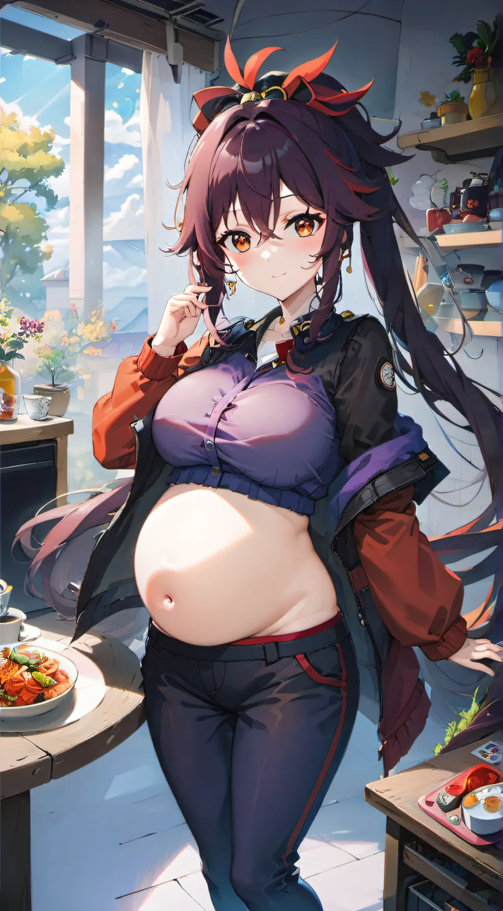 ai character: Lilac  background
