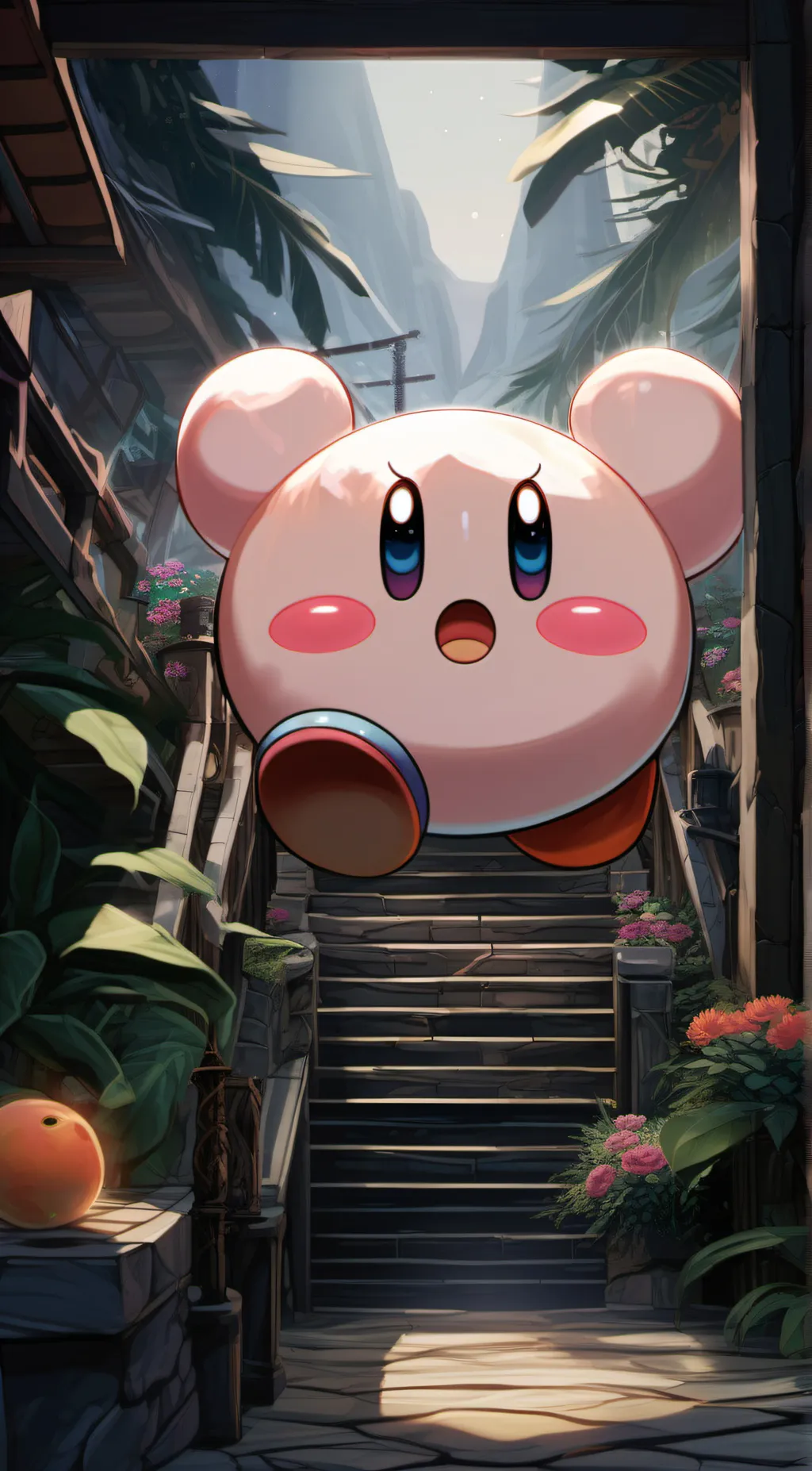 ai character: Kirby background