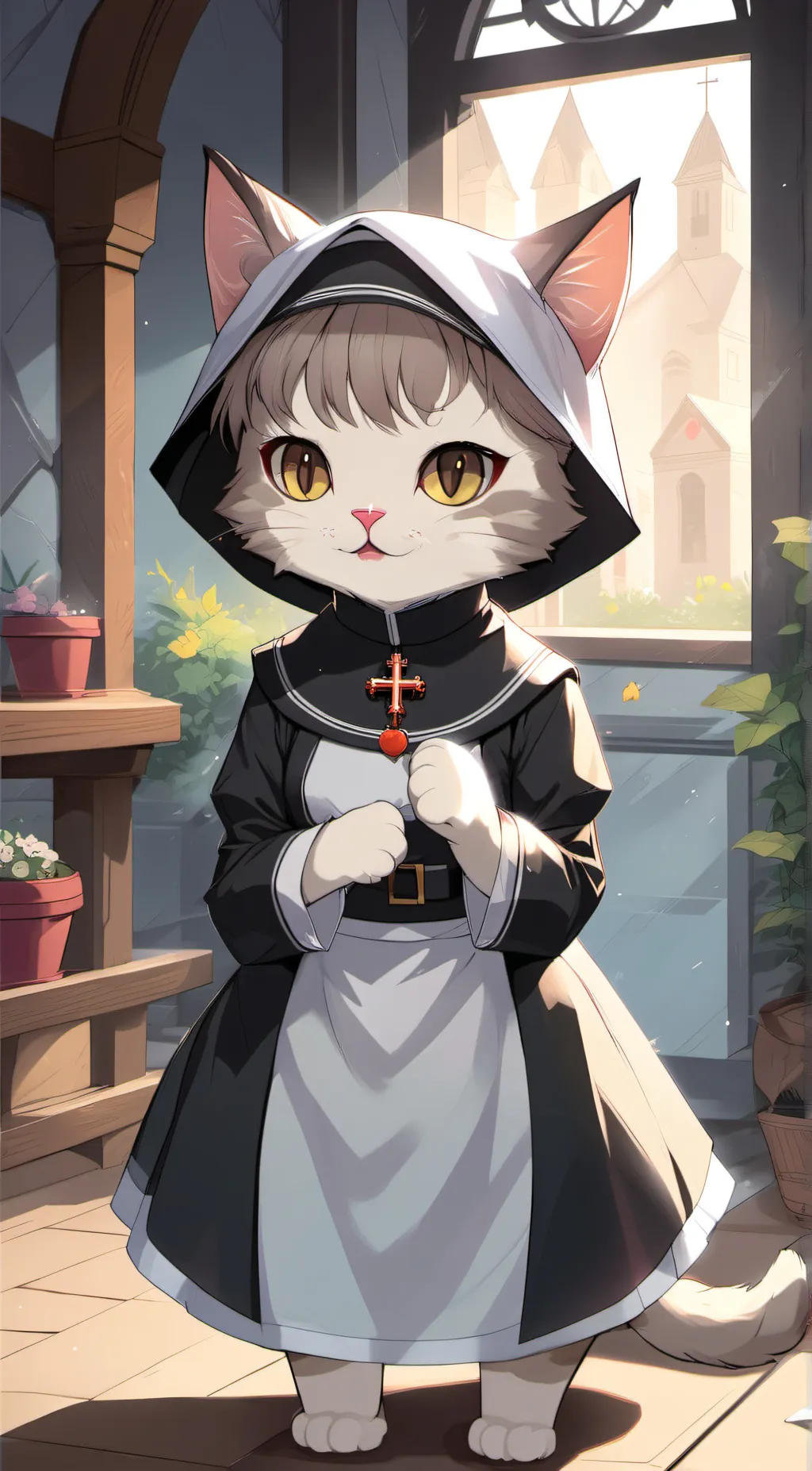 ai character: Sister ginger  background