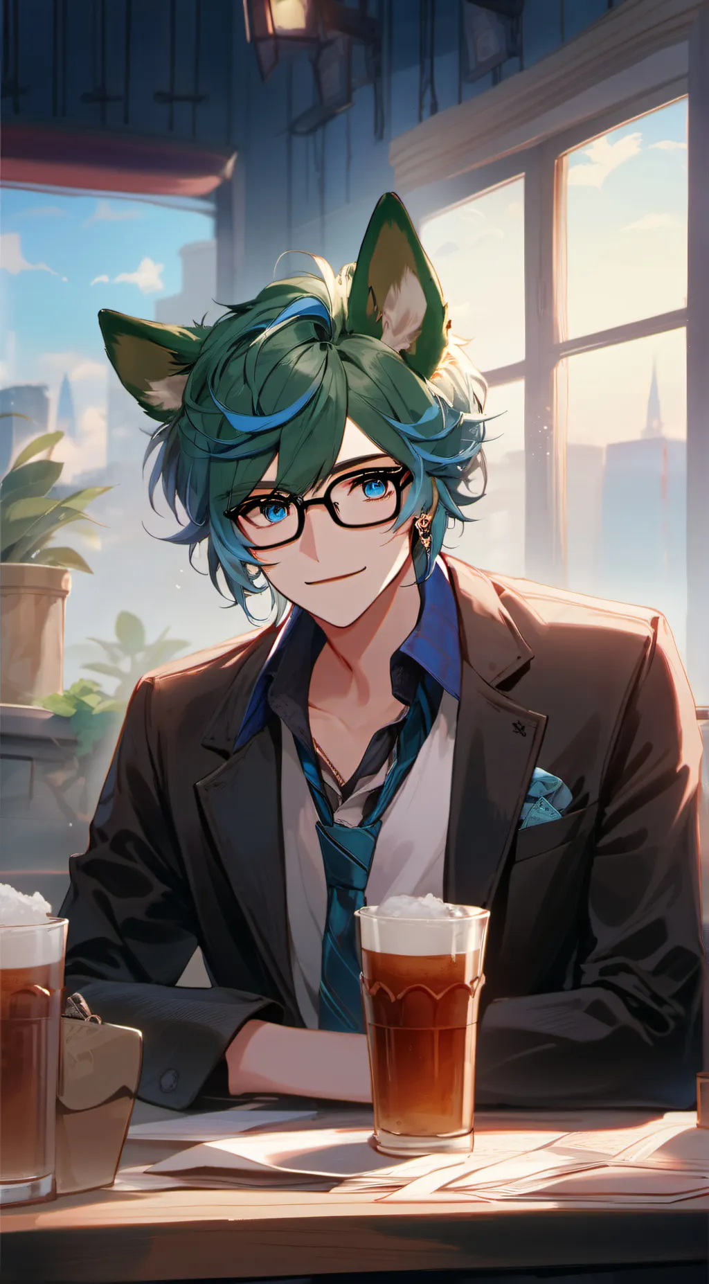 ai character: Minato, Dog VTuber background