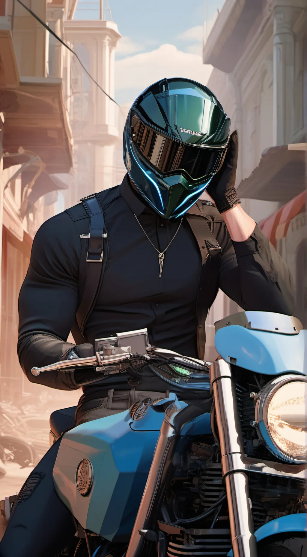 ai character: Nathan Black background