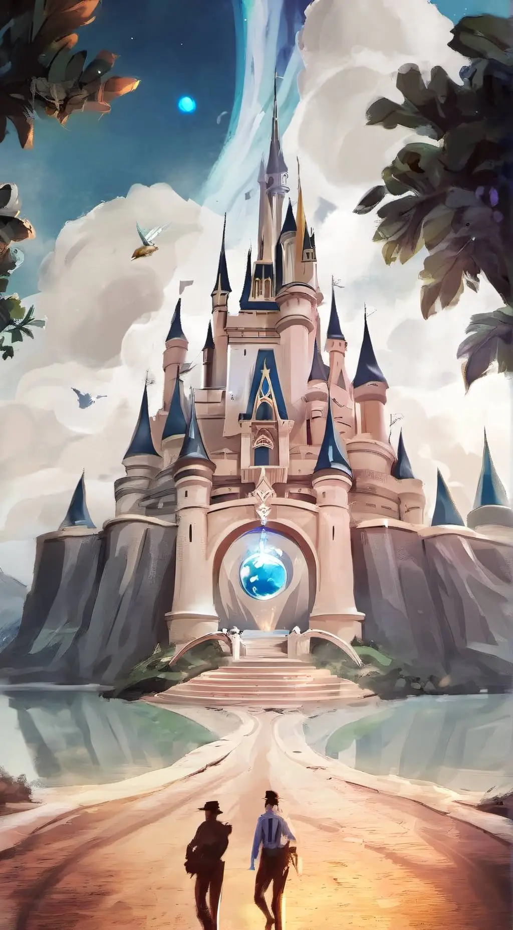 ai character: Magic world background