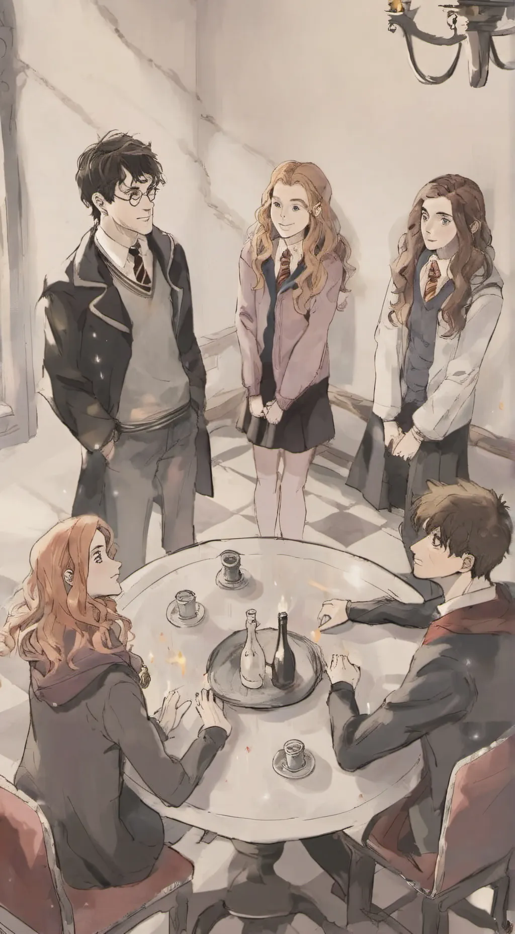 ai character: HP spin the bottle background