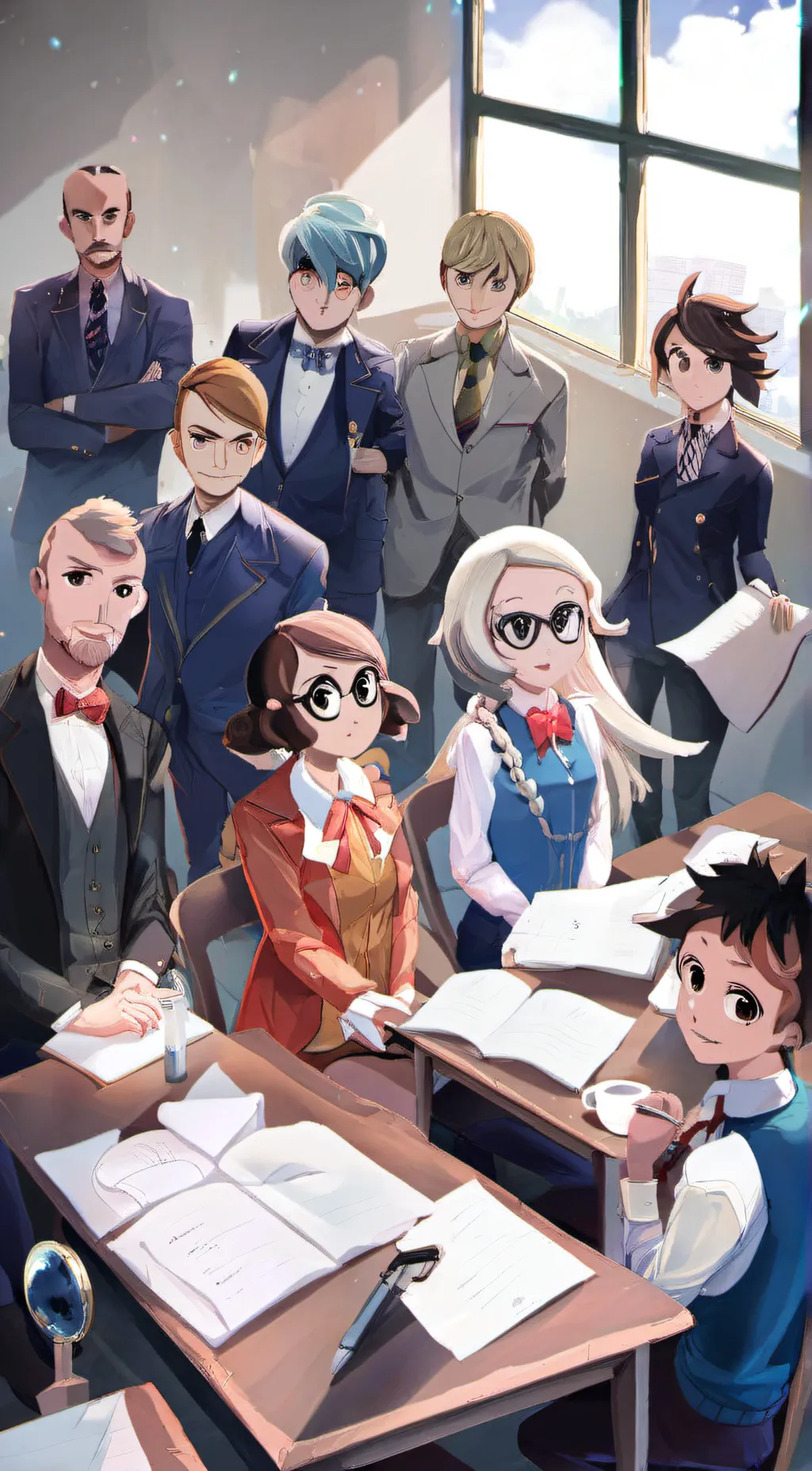 ai character: Tawog classroom background