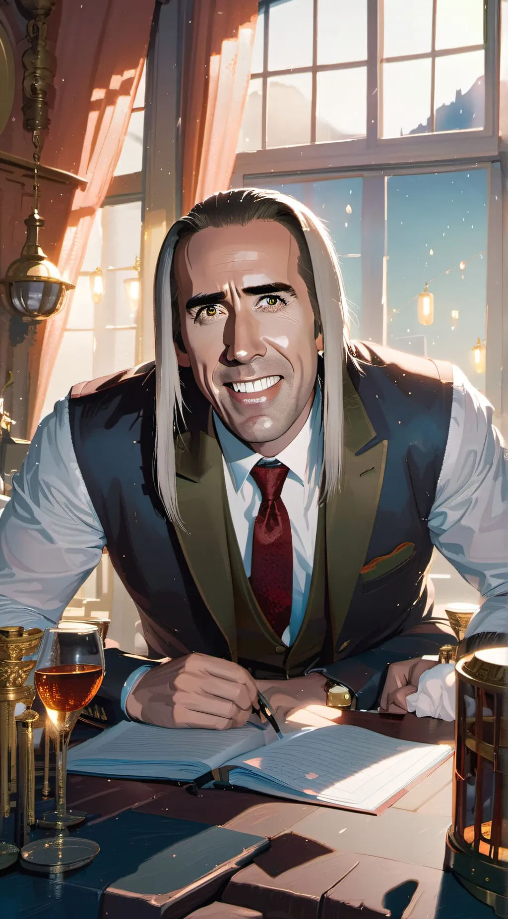 ai character: Nicholas cage background