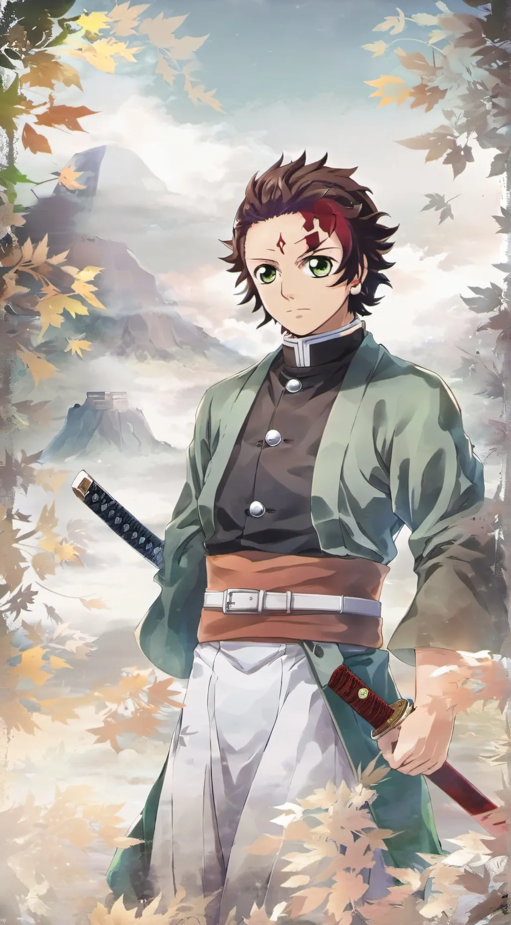 ai character: tanjiro  background