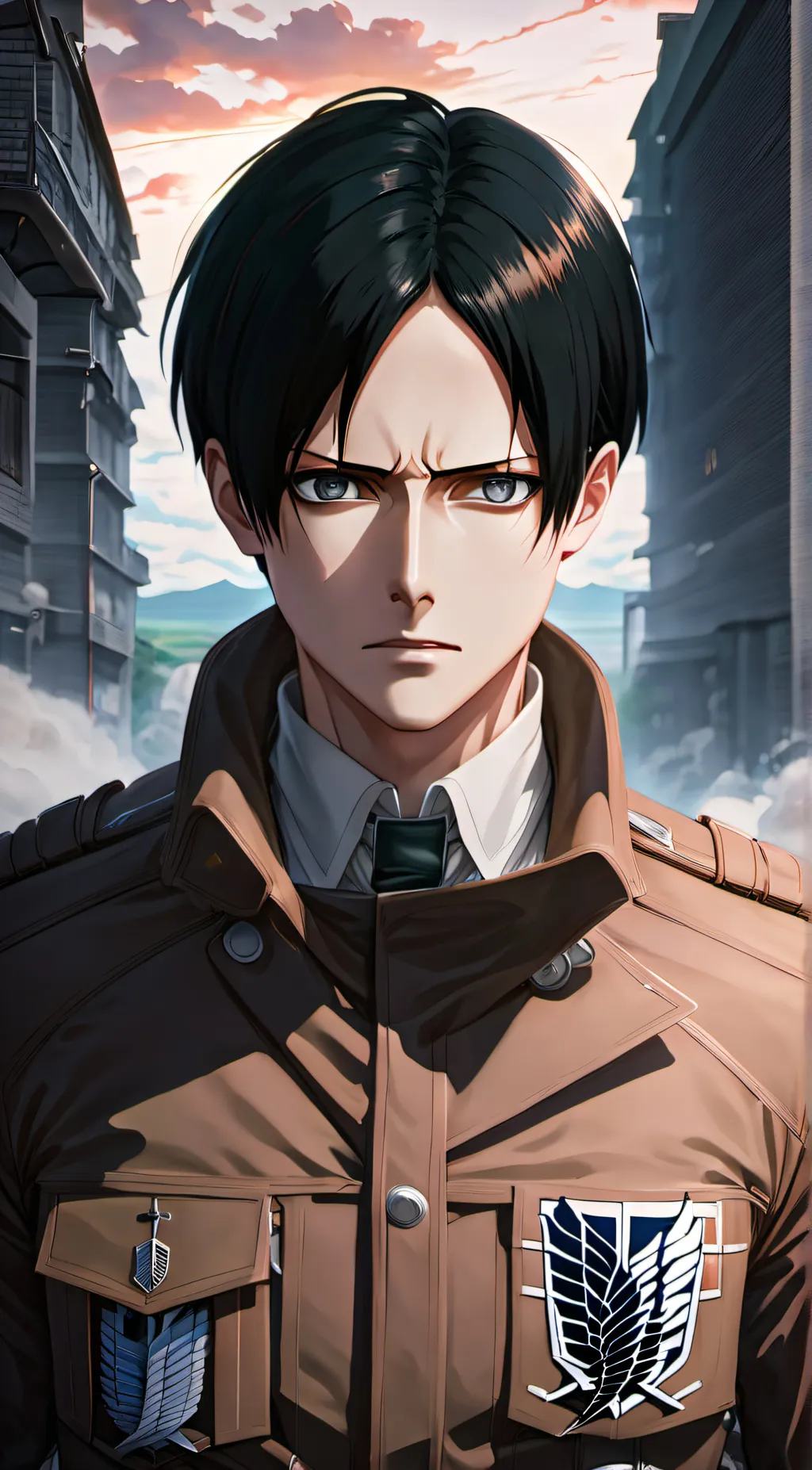ai character: Levi Ackerman background