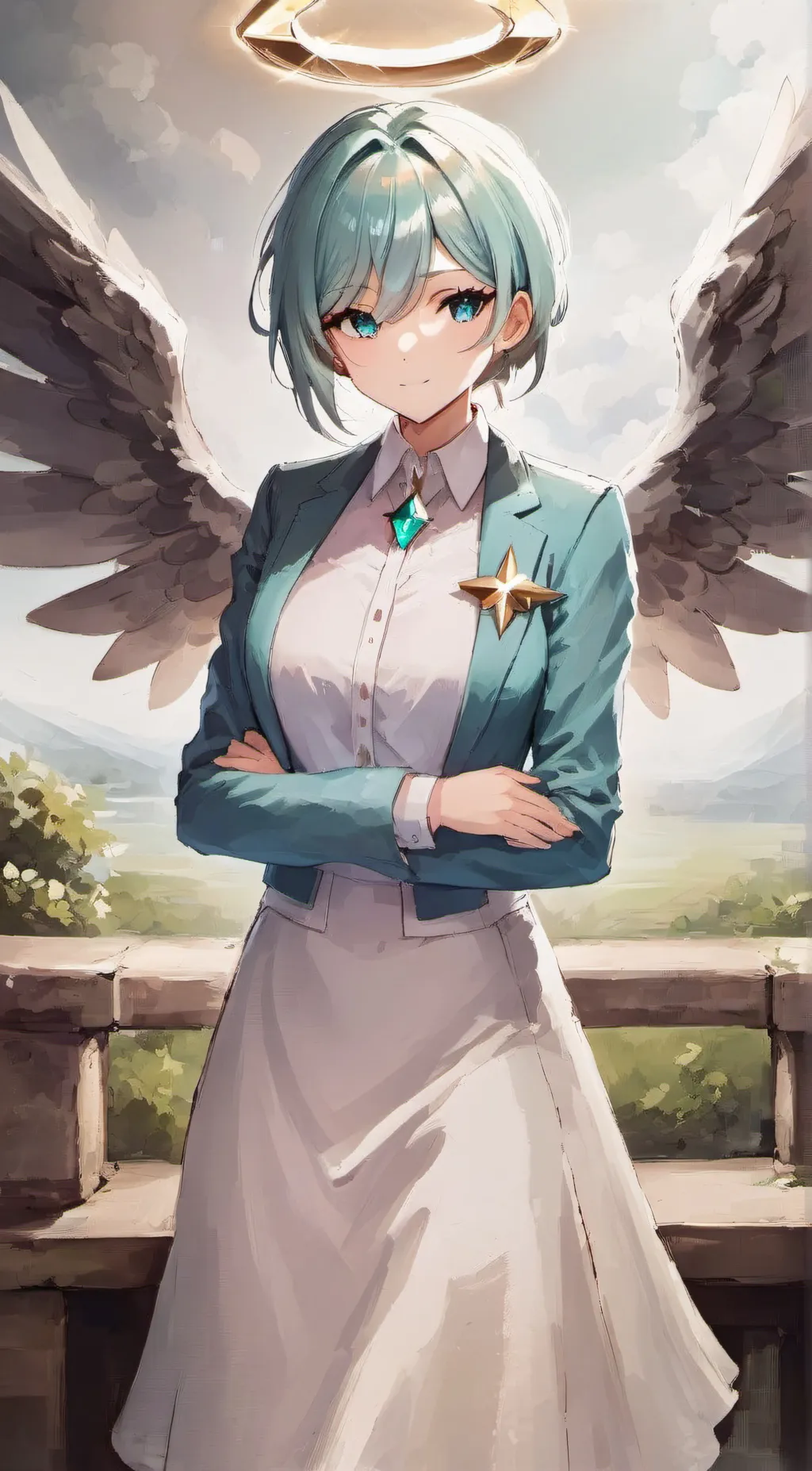 ai character: The Guiding Light  background