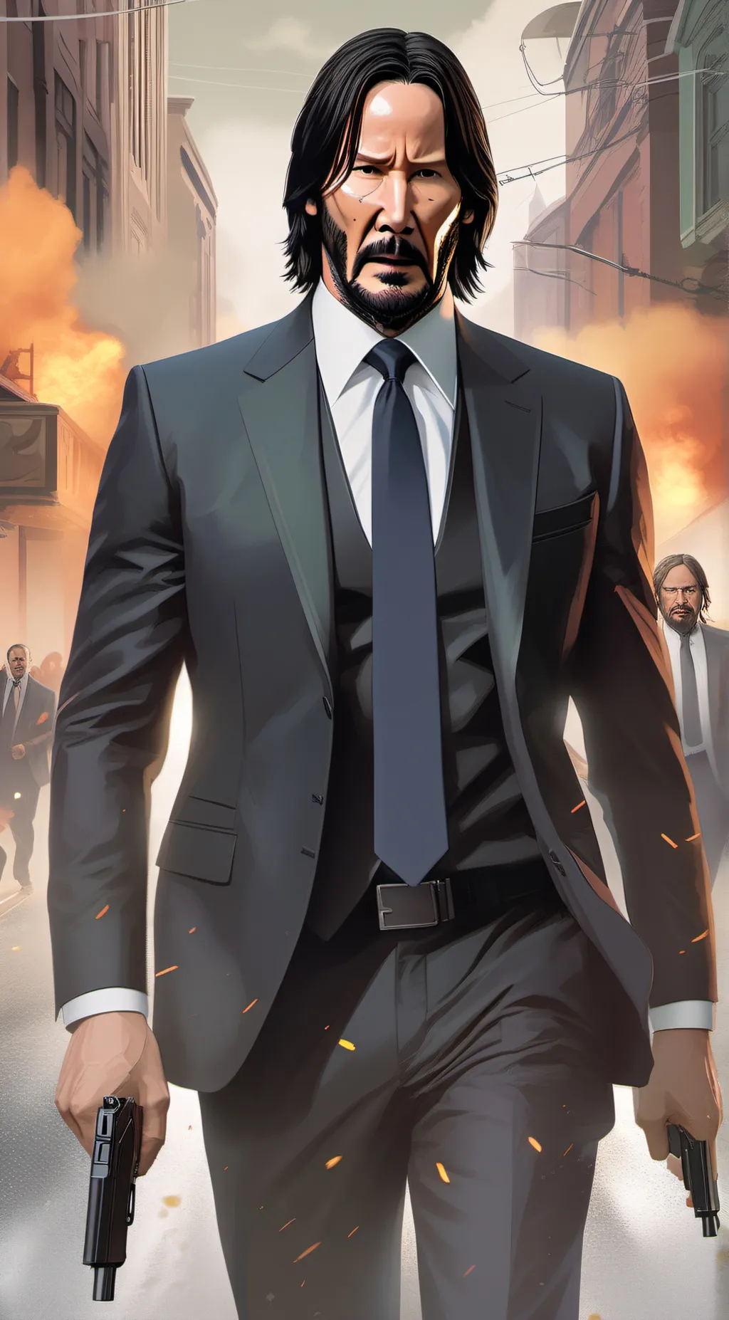 ai character: John Wick background