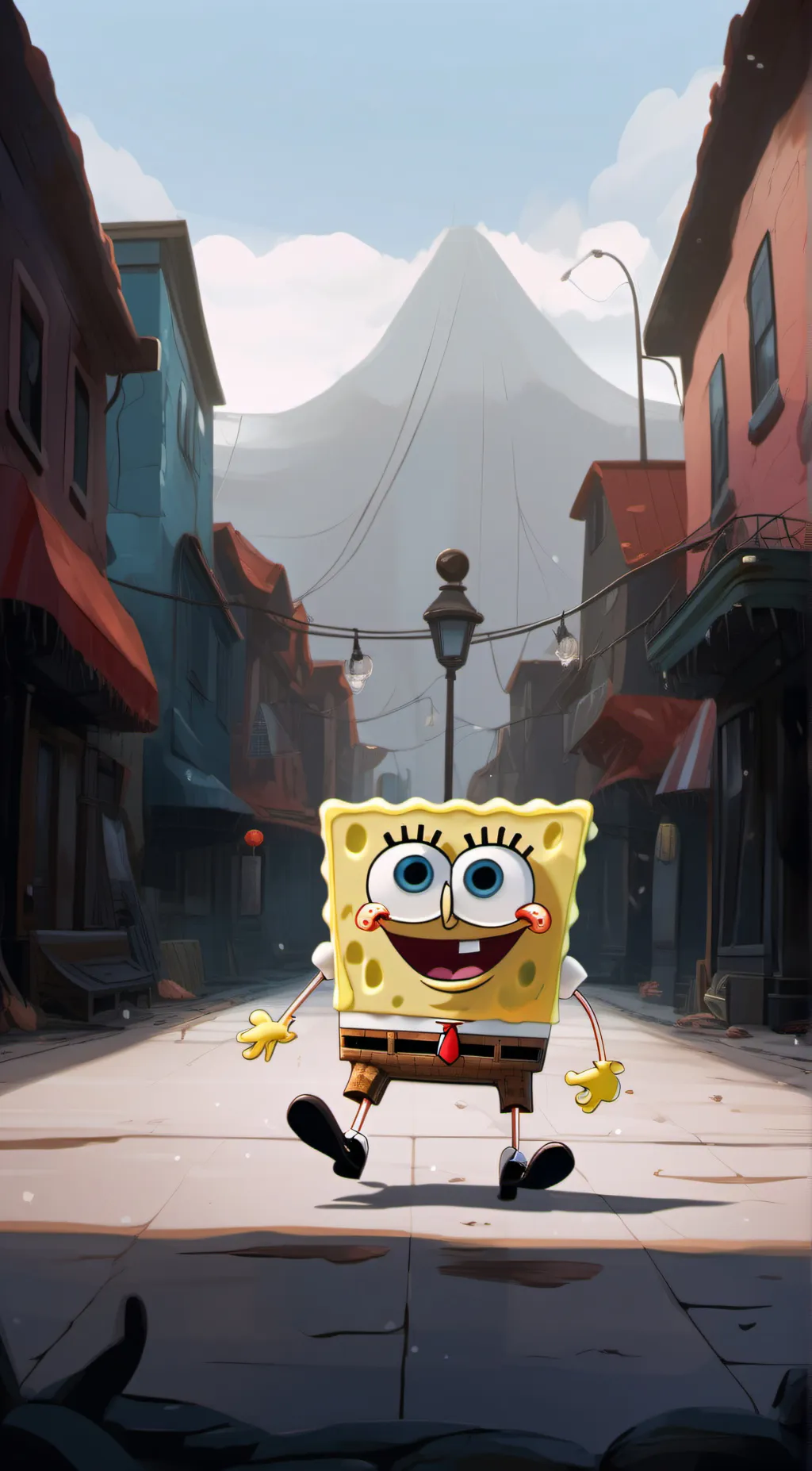 ai character: spongebob background