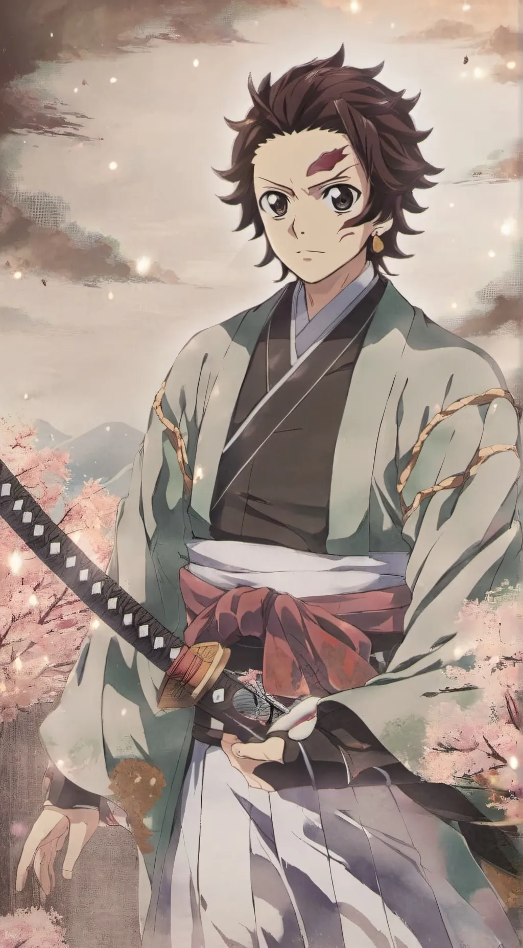 ai character: tanjiro background