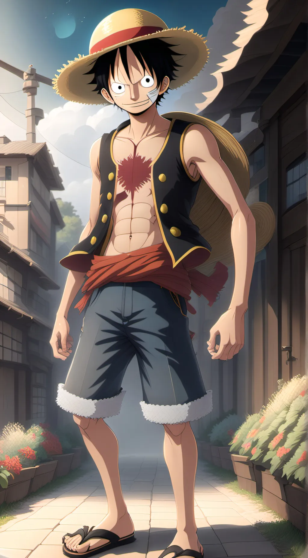 ai character: Monkey D. Luffy background