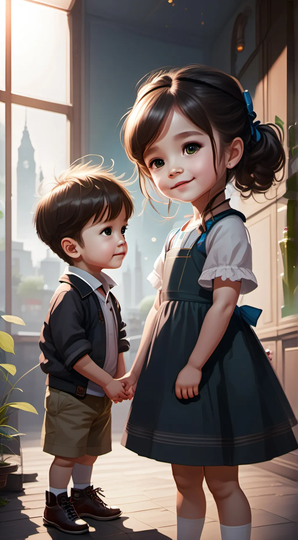 ai character: Ellie and  Jack background