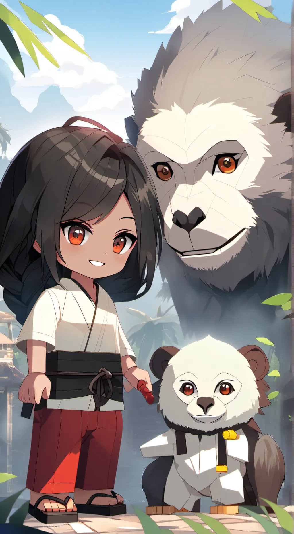 ai character: zesty macaque  background