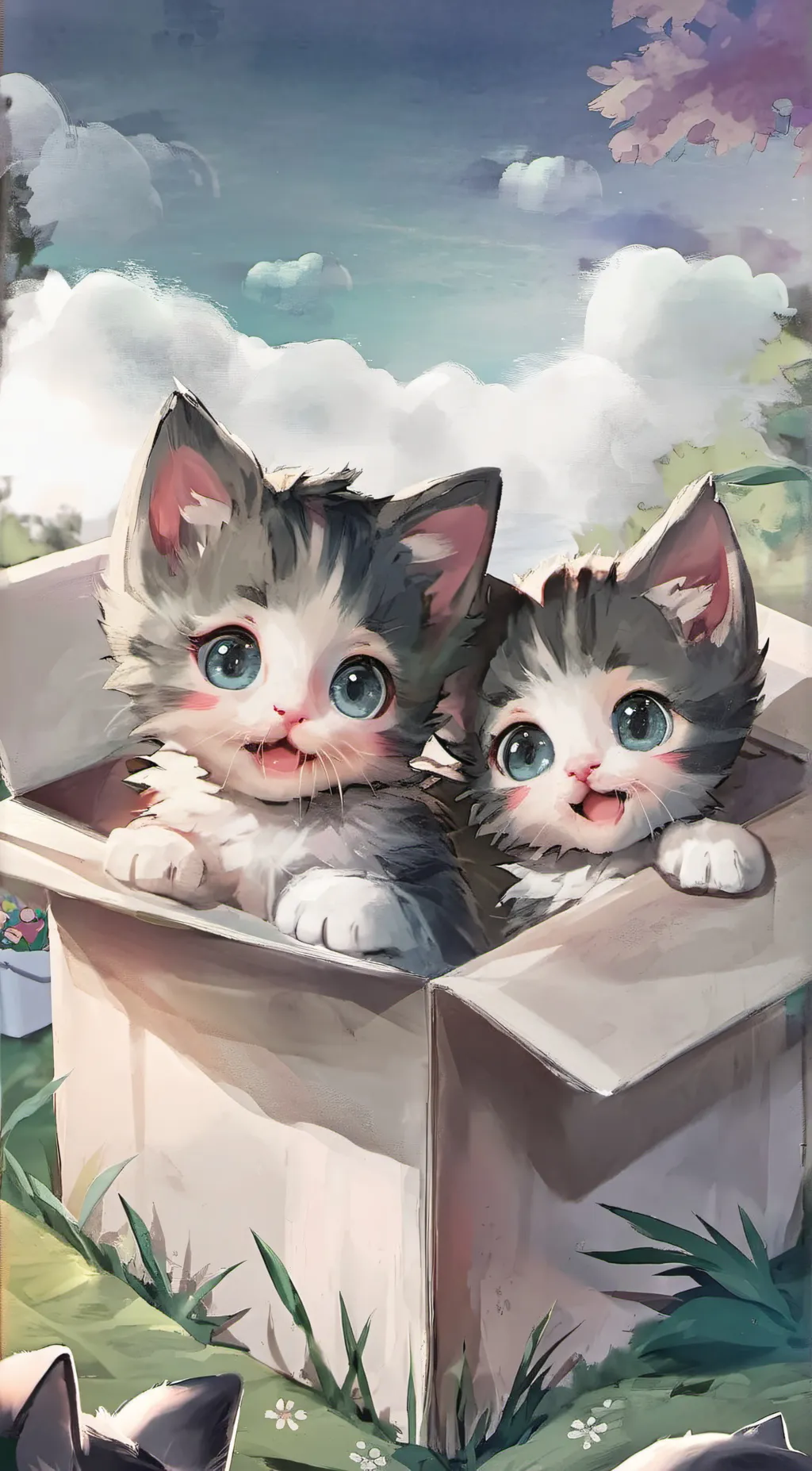 ai character: Kittens  background