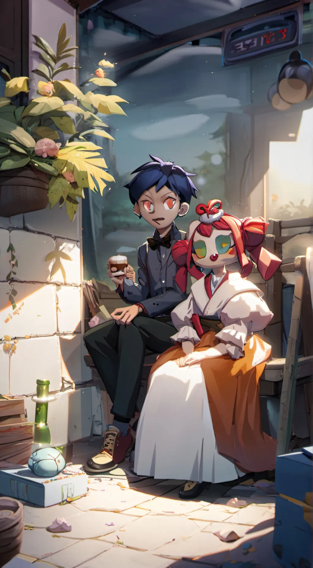 ai character: Pomni  background