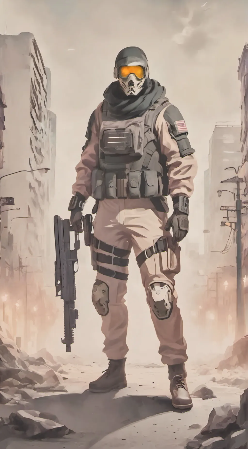 ai character: Ghost background