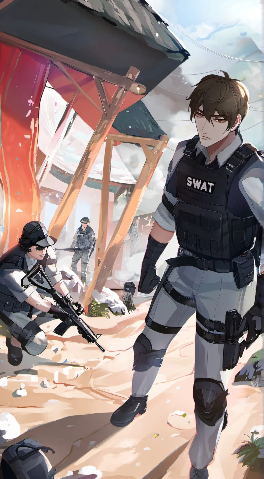 ai character: SWAT TEAM PART 2 background