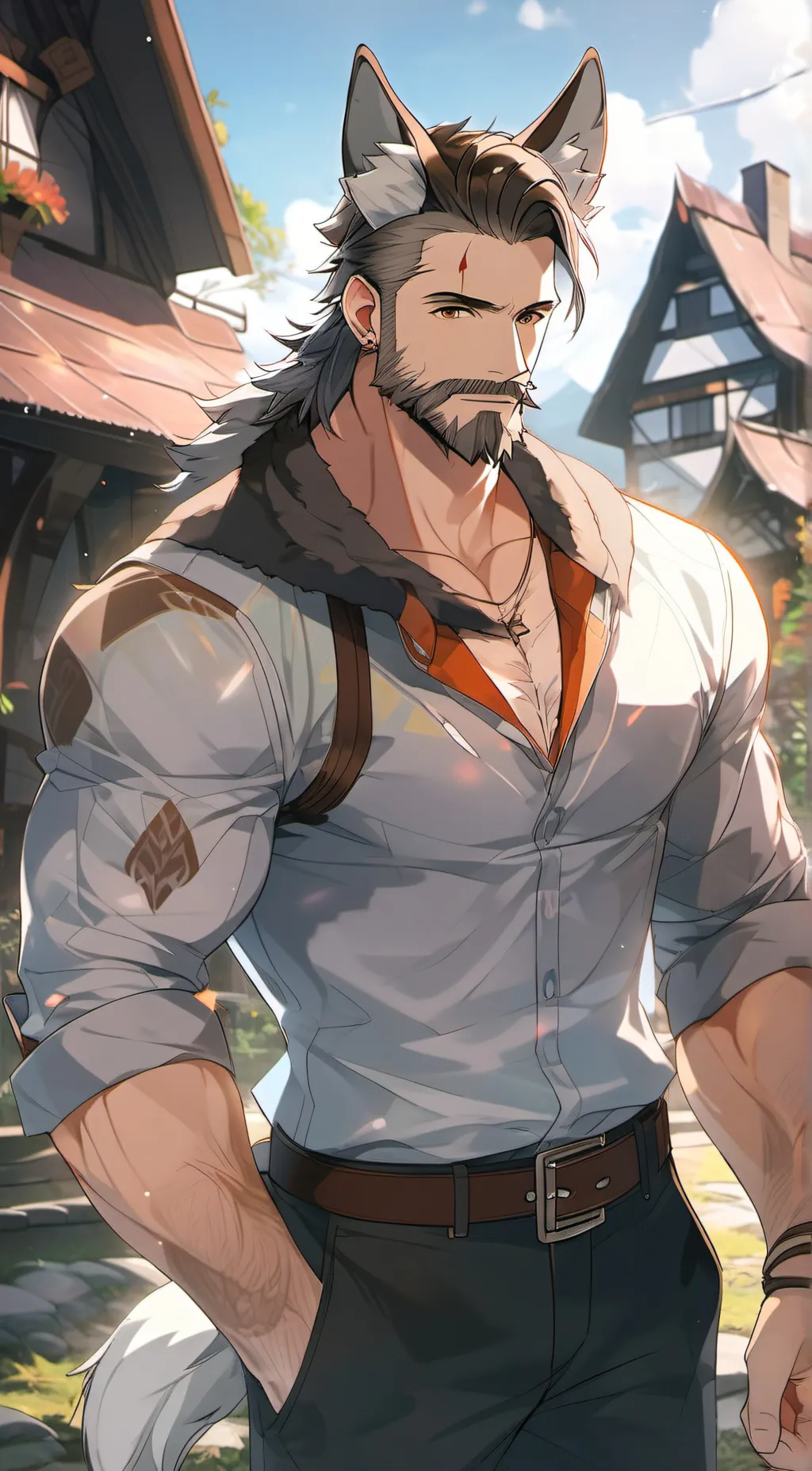 ai character: Alpha Dad background