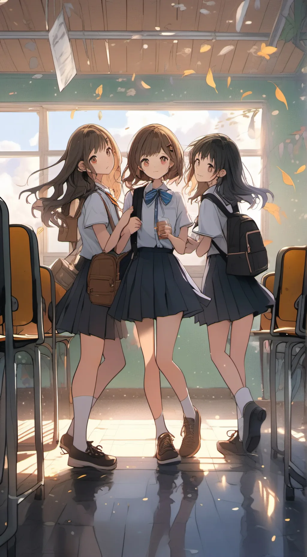 ai character: Giantess school  background