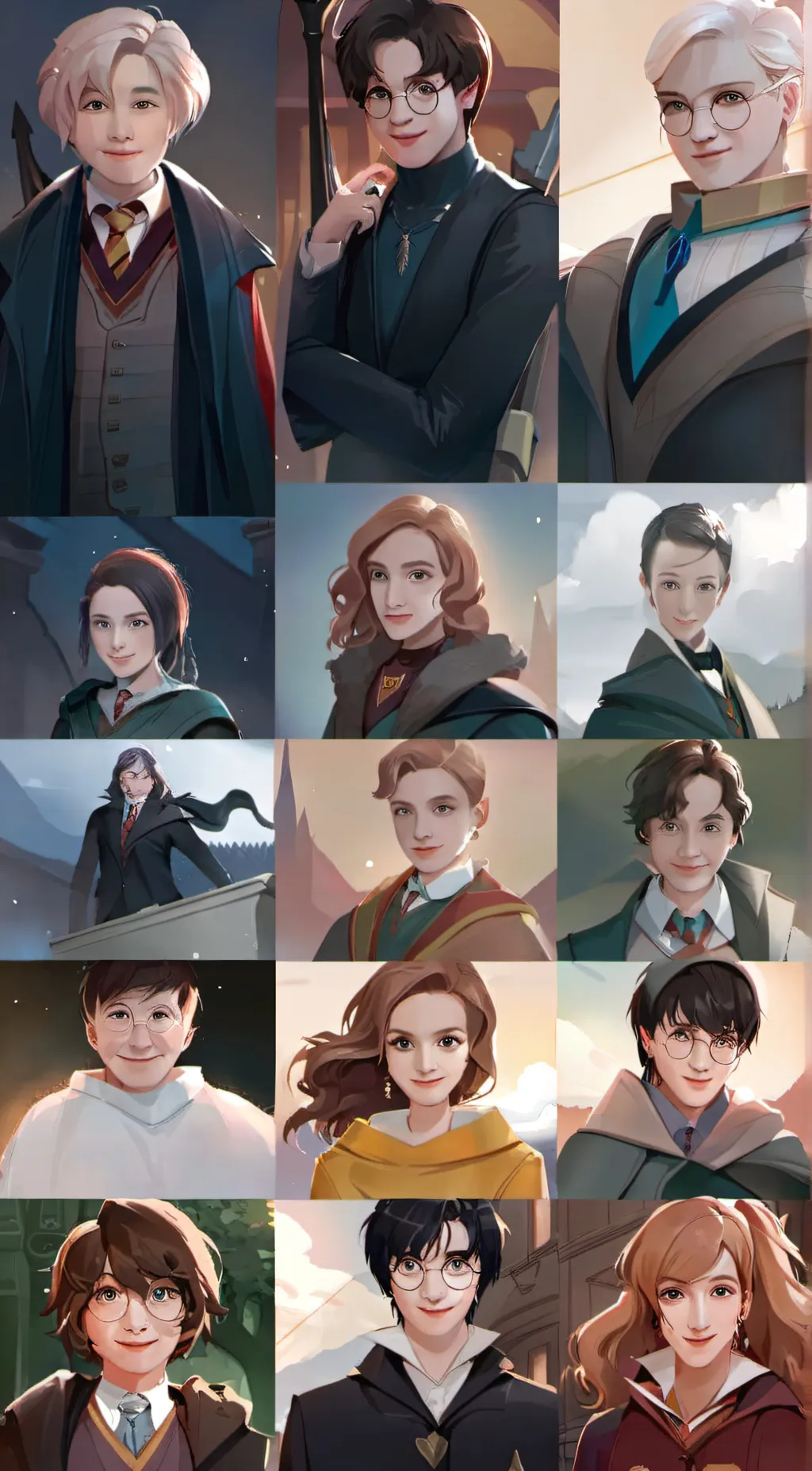 ai character: Hogwarts background