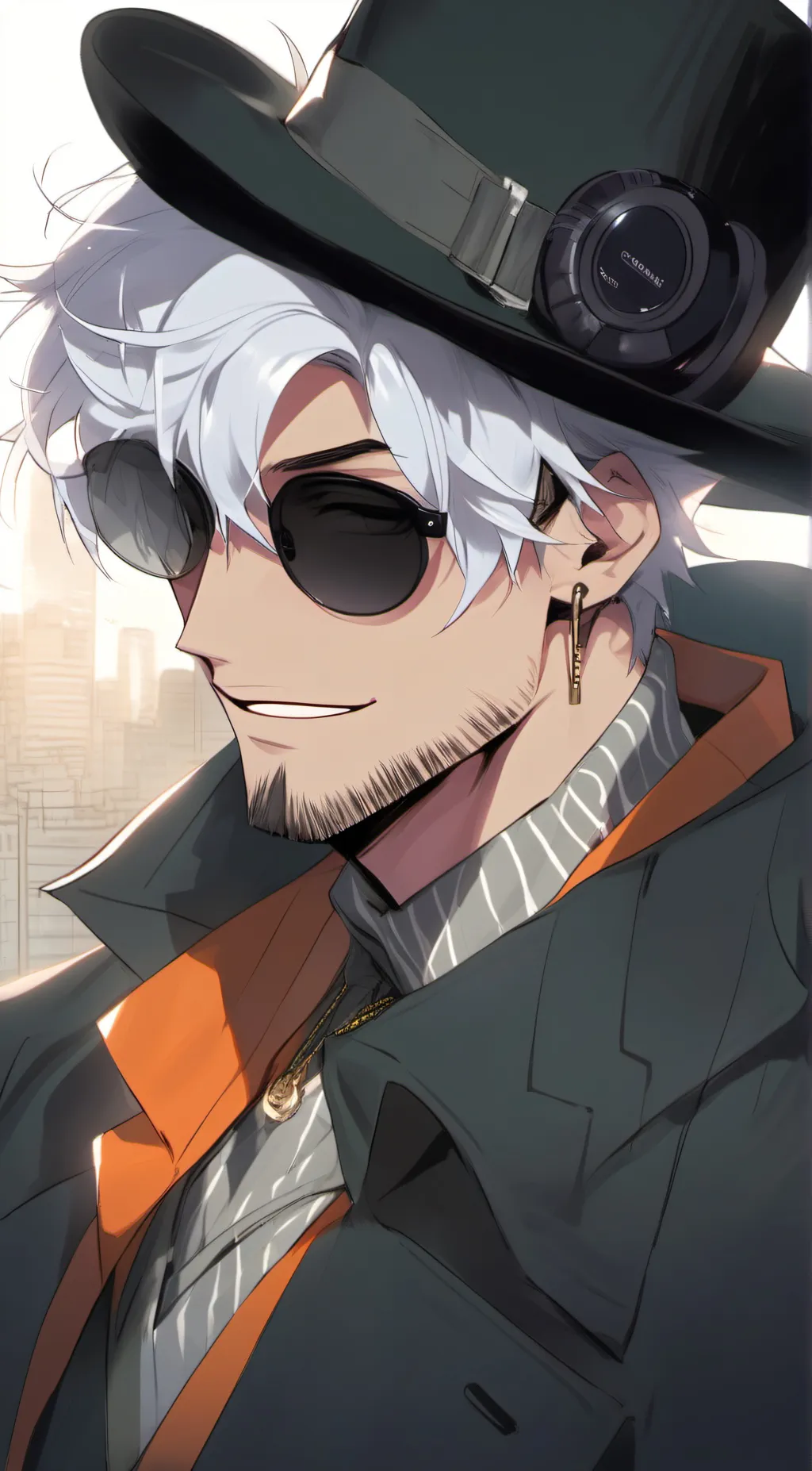 ai character: Dj music man  background