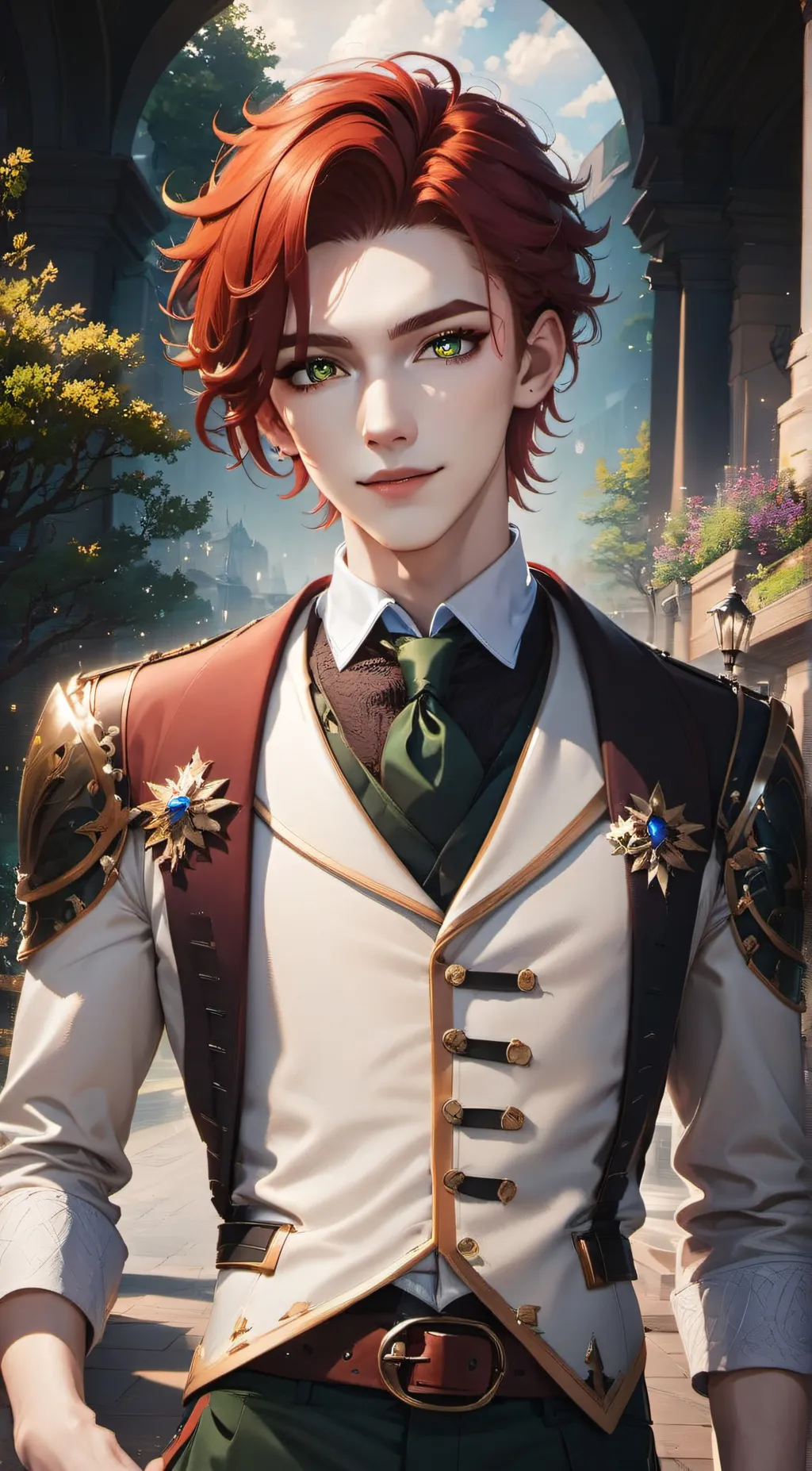 ai character: Anastasious Gray background