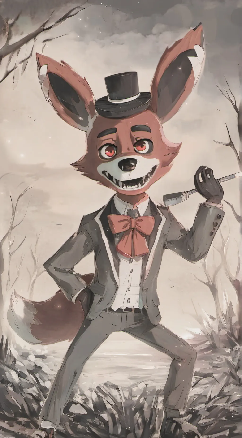ai character: Foxy background