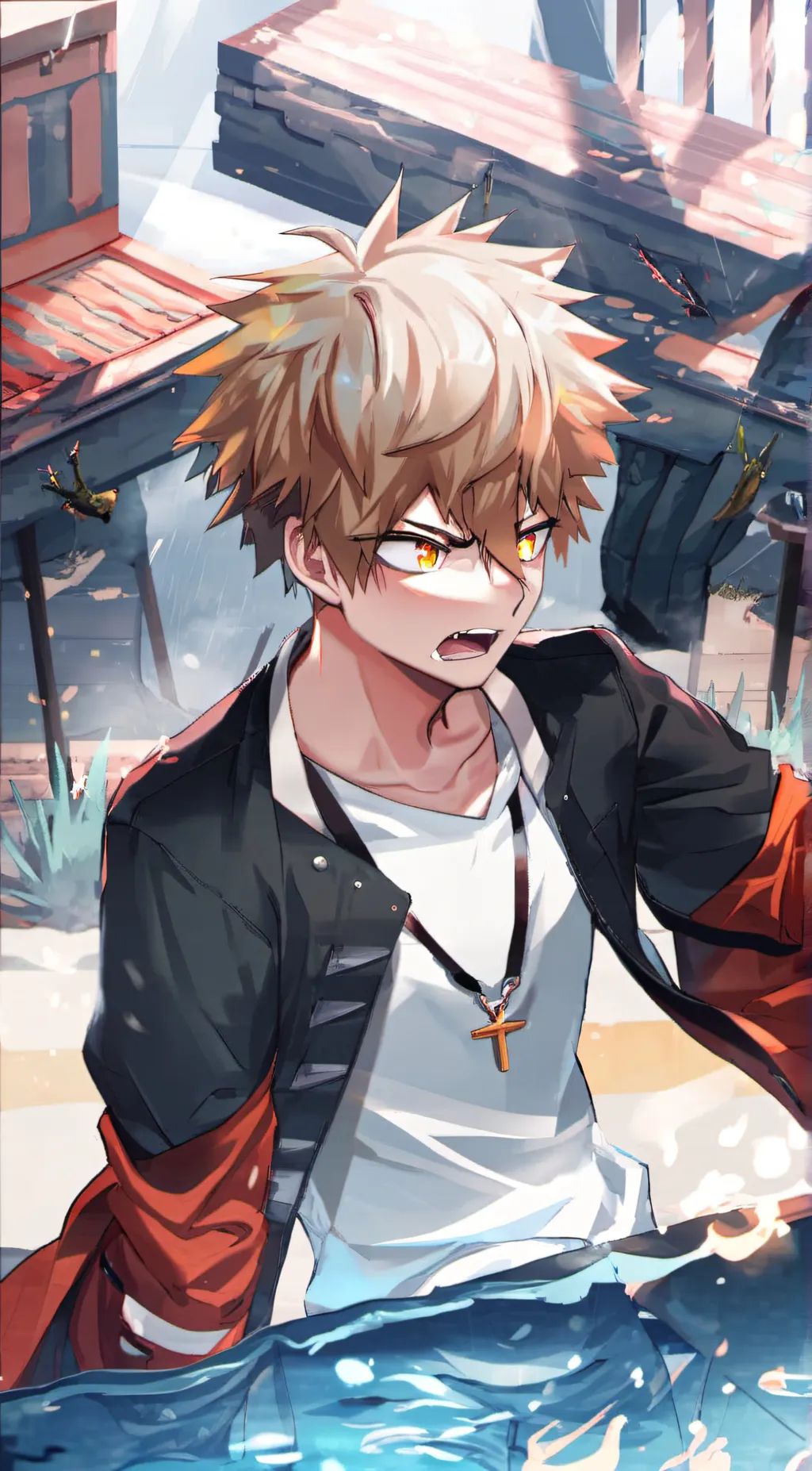 ai character: Bakugo  background