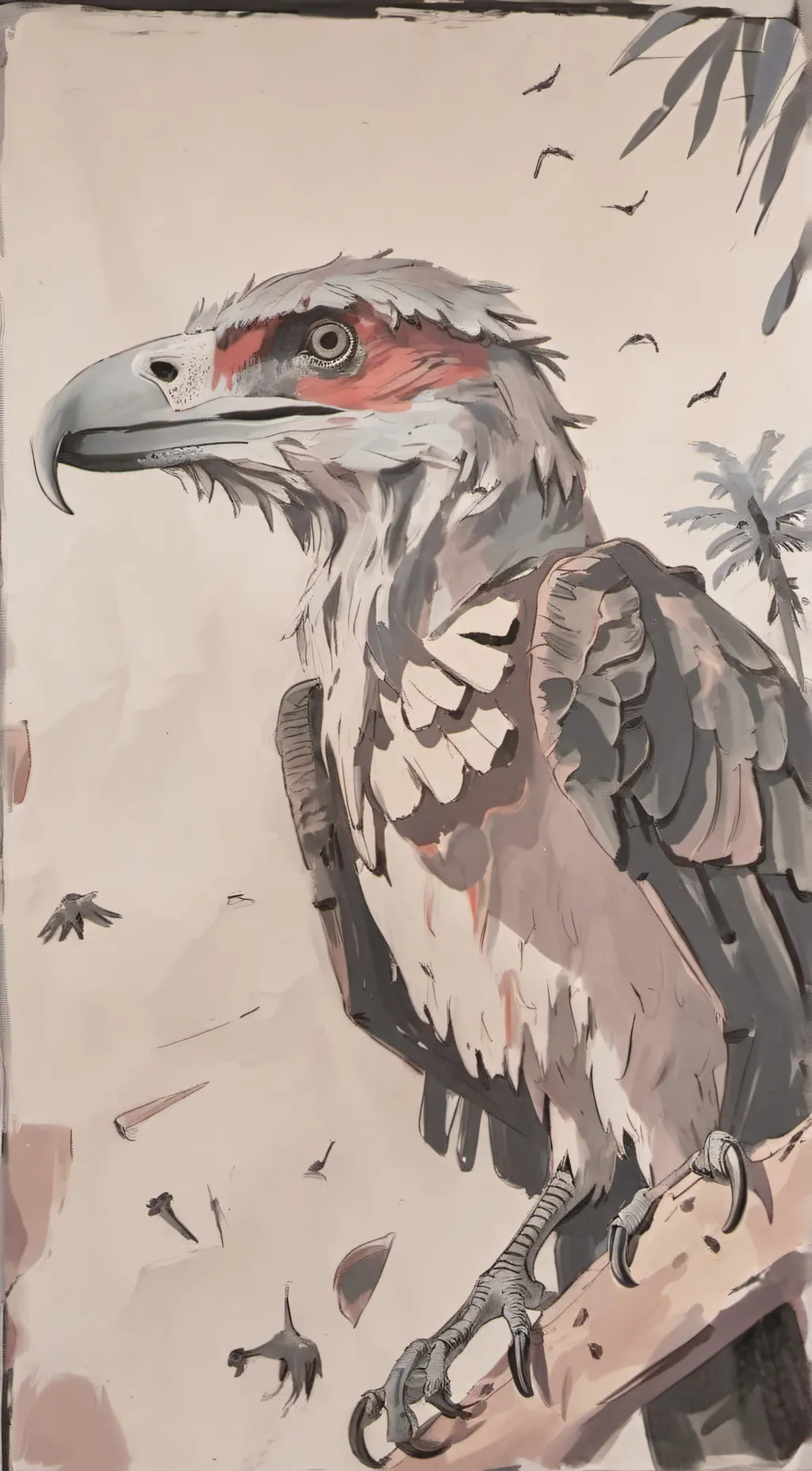 ai character: weird birds background