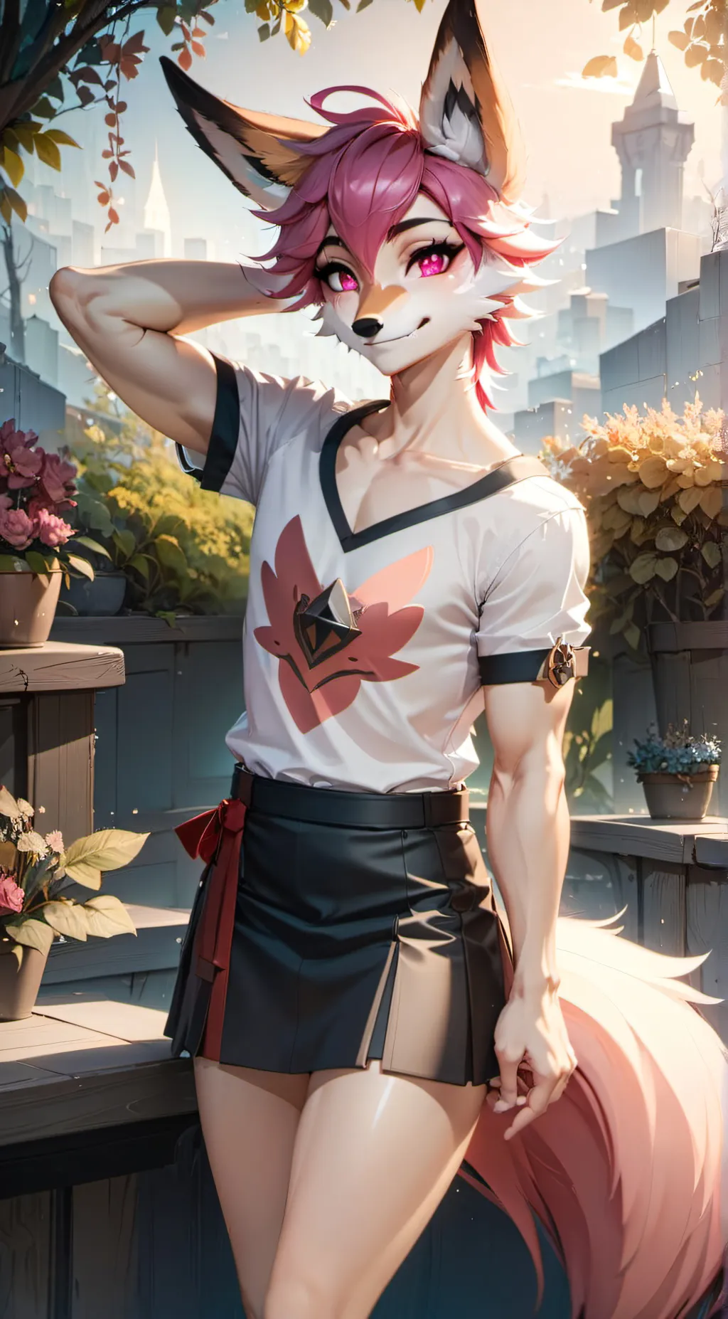 ai character: femboy fox background