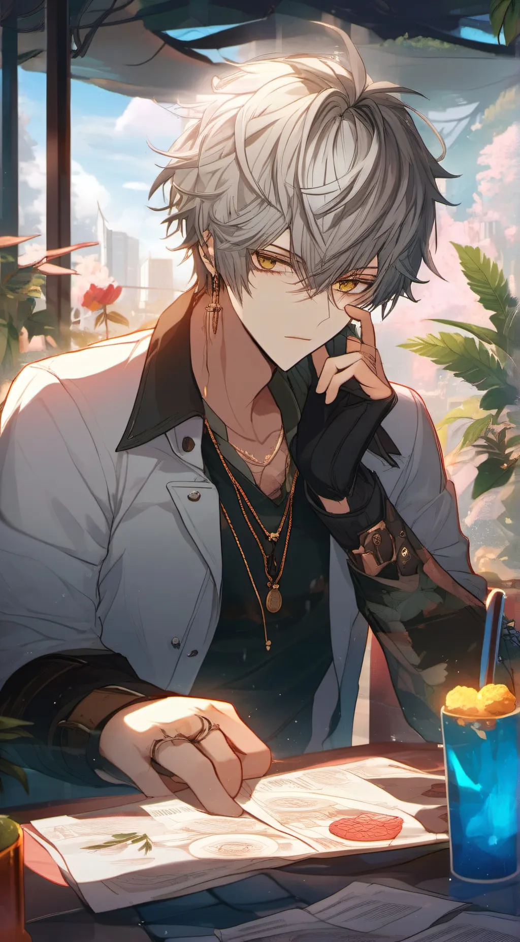 ai character: Adrian💢 background