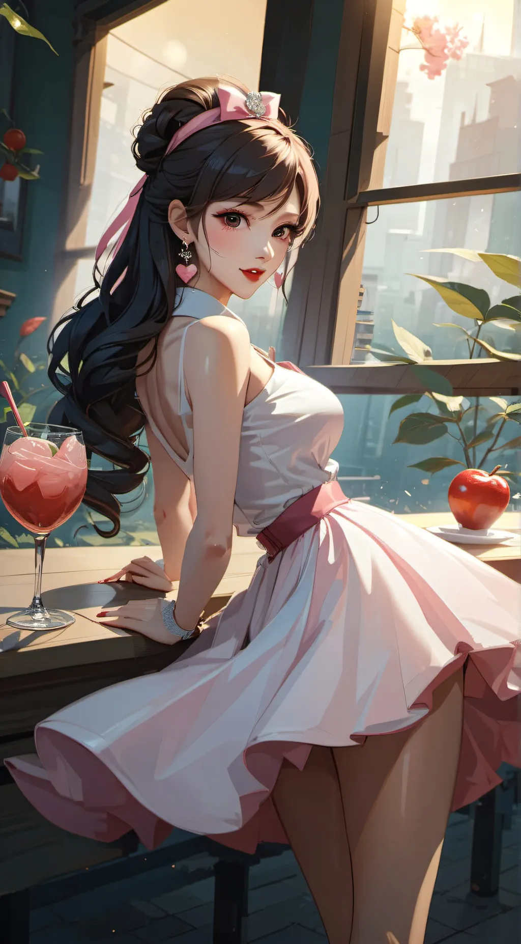 ai character: Barbie background
