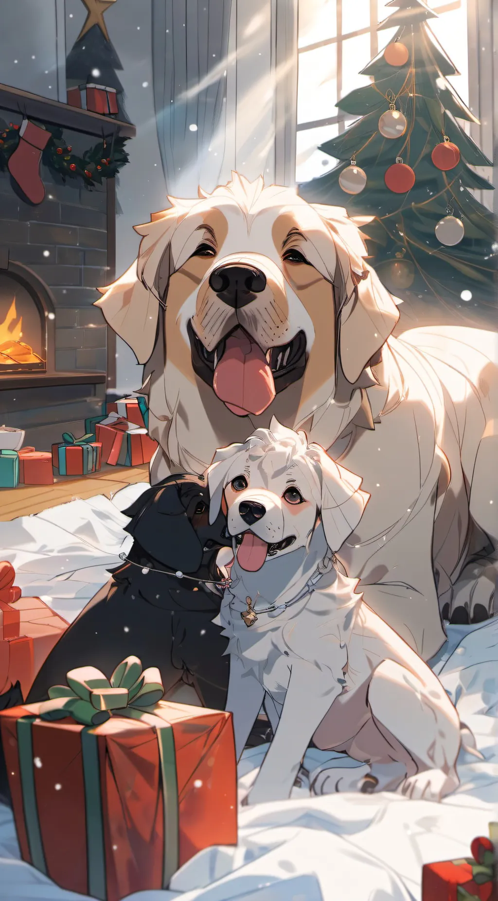 ai character: Luna and pups background